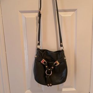 Leather Crossbody with Gold Accents